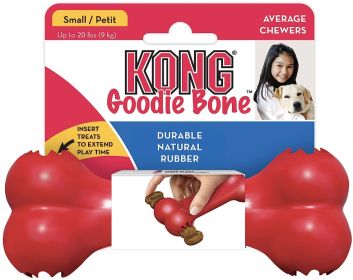 KONG Goodie Bone Durable Rubber Dog Chew Toy Red (Small - 3 count: Small - 3 count KONG Goodie Bone Durable Rubber Dog Chew Toy Red)