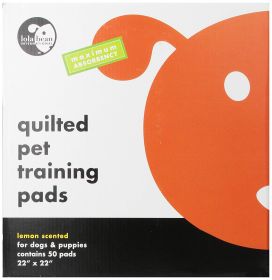 Lola Bean Quilted Pet Training Pads Lemon Scent Large (150 count (3 x 50 ct): 150 count (3 x 50 ct) Lola Bean Quilted Pet Training Pads Lemon Scent Large)