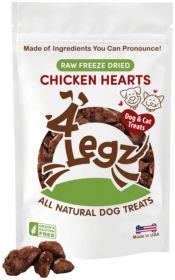 4Legz Freeze Dried Chicken Hearts Dog Treats (28 oz (7 x 4 oz): 28 oz (7 x 4 oz) 4Legz Freeze Dried Chicken Hearts Dog Treats)