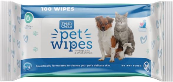 Fresh n Clean Pet Wipes for Dogs and Cats (300 count (3 x 100 ct): 300 count (3 x 100 ct) Fresh n Clean Pet Wipes for Dogs and Cats)