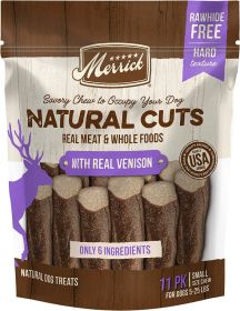 Merrick Natural Cut Venison Chew Treats Small (11 count: 11 count Merrick Natural Cut Venison Chew Treats Small)