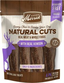 Merrick Natural Cut Venison Chew Treats Medium (4 count: 4 count Merrick Natural Cut Venison Chew Treats Medium)