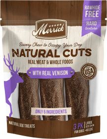 Merrick Natural Cut Venison Chew Treats Large (3 count: 3 count Merrick Natural Cut Venison Chew Treats Large)