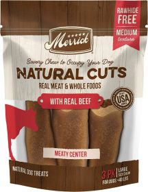 Merrick Natural Cut Beef Chew Treats Large (3 count: 3 count Merrick Natural Cut Beef Chew Treats Large)