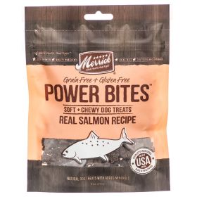 Merrick Power Bites Dog Treats Real Salmon Recipe (6 oz: 6 oz Merrick Power Bites Dog Treats Real Salmon Recipe)