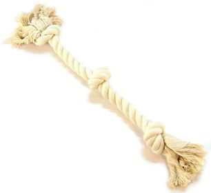 Mammoth Pet Flossy Chews 3 Knot Rope Tug Toy for Dogs White (Medium - 6 count: Medium - 6 count Mammoth Pet Flossy Chews 3 Knot Rope Tug Toy for Dogs White)