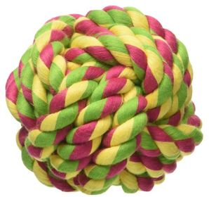 Mammoth Cotton Blend Monkey Fist Ball Flossy Dog Toy 2.5" Mini (9 count: 9 count Mammoth Cotton Blend Monkey Fist Ball Flossy Dog Toy 2.5" Mini)