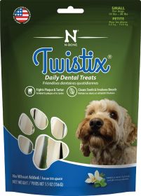 Twistix Vanilla Mint Flavor Dog Treats Small (44 oz (8 x 5.5 oz): 44 oz (8 x 5.5 oz) Twistix Vanilla Mint Flavor Dog Treats Small)