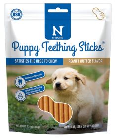 N-Bone Puppy Teething Sticks Peanut Butter Flavor (26.18 oz (7 x 3.74 oz): 26.18 oz (7 x 3.74 oz) N-Bone Puppy Teething Sticks Peanut Butter Flavor)