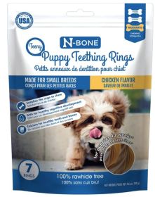 N-Bone Teeny Puppy Teething Rings Chicken Flavor (42 count (6 x 7 ct): 42 count (6 x 7 ct) N-Bone Teeny Puppy Teething Rings Chicken Flavor)