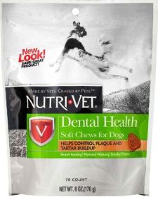 Nutri-Vet Dental Health Soft Chews for Dogs Helps Control Plaque and Tartar Buildup (36 oz (6 x 6 oz): 36 oz (6 x 6 oz) Nutri-Vet Dental Health Soft Chews for Dogs Helps Control Plaque and Tartar Buildup)