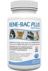 PetAg Bene-Bac Plus Powder Fos Prebiotic and Probiotic for Dogs, Cats, Exotic and Wildlife Mammals (13.5 oz (3 x 4.5 oz): 13.5 oz (3 x 4.5 oz) PetAg Bene-Bac Plus Powder Fos Prebiotic and Probiotic for Dogs, Cats, Exotic and Wildlife Mammals)