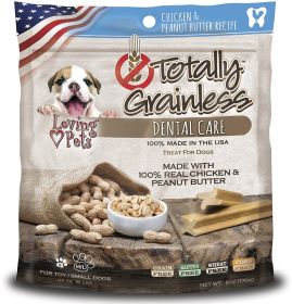 Loving Pets Totally Grainless Chicken and Peanut Butter Dental Chews Small (120 oz (20 x 6 oz): 120 oz (20 x 6 oz) Loving Pets Totally Grainless Chicken and Peanut Butter Dental Chews Small)