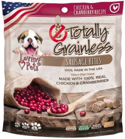 Loving Pets Totally Grainless Sausage Bites Chicken and Cranberry (120 oz (20 x 6 oz): 120 oz (20 x 6 oz) Loving Pets Totally Grainless Sausage Bites Chicken and Cranberry)