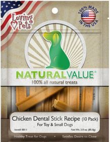 Loving Pets Natural Value Chicken Dental Sticks (9 oz (3 x 3 oz): 9 oz (3 x 3 oz) Loving Pets Natural Value Chicken Dental Sticks)