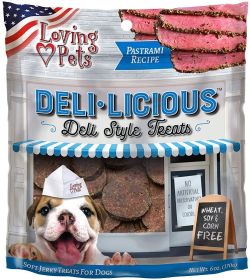 Loving Pets Deli-Licious Deli Style Treats Pastrami Recipe (54 oz (9 x 6 oz): 54 oz (9 x 6 oz) Loving Pets Deli-Licious Deli Style Treats Pastrami Recipe)