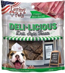 Loving Pets Deli-Licious Deli Style Treats Corned Beef Recipe (54 oz (9 x 6 oz): 54 oz (9 x 6 oz) Loving Pets Deli-Licious Deli Style Treats Corned Beef Recipe)