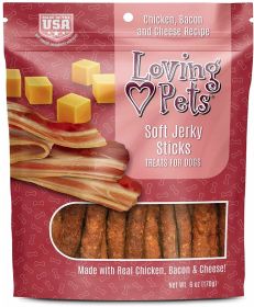 Loving Pets Soft Jerky Sticks Bacon Flavor (108 oz (18 x 6 oz): 108 oz (18 x 6 oz) Loving Pets Soft Jerky Sticks Bacon Flavor)