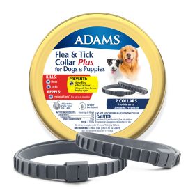 Adams Flea and Tick Collar Plus for Dogs and Puppies (4 count (2 x 2 ct): 4 count (2 x 2 ct) Adams Flea and Tick Collar Plus for Dogs and Puppies)