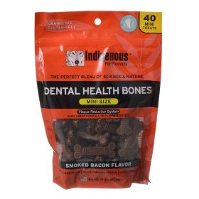 Indigenous Dental Health Mini Bones Smoked Bacon Flavor (120 count (3 x 40 ct): 120 count (3 x 40 ct) Indigenous Dental Health Mini Bones Smoked Bacon Flavor)