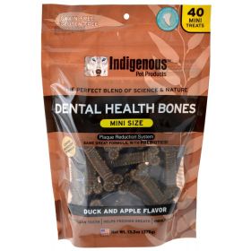 Indigenous Dental Health Mini Bones Duck and Apple Flavor (120 count (3 x 40 ct): 120 count (3 x 40 ct) Indigenous Dental Health Mini Bones Duck and Apple Flavor)