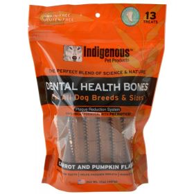 Indigenous Dental Health Bones Carrot and Pumpkin Flavor (39 count (3 x 13 ct): 39 count (3 x 13 ct) Indigenous Dental Health Bones Carrot and Pumpkin Flavor)