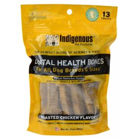 Indigenous Dental Health Bones Chicken Flavor (39 count (3 x 13 ct): 39 count (3 x 13 ct) Indigenous Dental Health Bones Chicken Flavor)