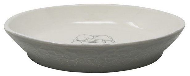 Pioneer Pet Ceramic Oval Magnolia Food or Water Bowl for Pets (4 count: 4 count Pioneer Pet Ceramic Oval Magnolia Food or Water Bowl for Pets)