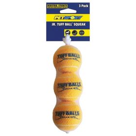 Petsport Jr. Tuff Balls Squeak (9 count (3 x 3 ct): 9 count (3 x 3 ct) Petsport Jr. Tuff Balls Squeak)