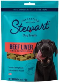 Stewart Freeze Dried Beef Liver Treats Resalable Pouch (12 oz (3 x 4 oz): 12 oz (3 x 4 oz) Stewart Freeze Dried Beef Liver Treats Resalable Pouch)