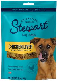 Stewart Freeze Dried Chicken Liver Treats Resalable Pouch (9 oz (3 x 3 oz): 9 oz (3 x 3 oz) Stewart Freeze Dried Chicken Liver Treats Resalable Pouch)