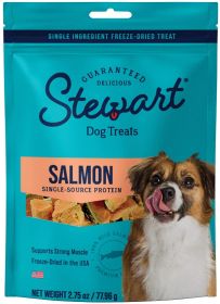 Stewart Freeze Dried Wild Salmon Treats (8.25 oz (3 x 2.75 oz): 8.25 oz (3 x 2.75 oz) Stewart Freeze Dried Wild Salmon Treats)