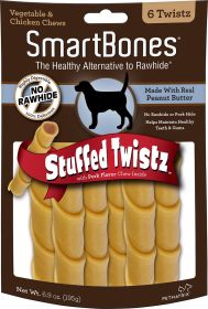 SmartBones Stuffed Twistz Chicken and Peanut Butter Rawhide Free Dog Chew (96 count (16 x 6 ct): 96 count (16 x 6 ct) SmartBones Stuffed Twistz Chicken and Peanut Butter Rawhide Free Dog Chew)