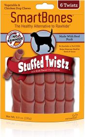 SmartBones Stuffed Twistz Vegetable and Pork Rawhide Free Dog Chew (96 count (16 x 6 ct): 96 count (16 x 6 ct) SmartBones Stuffed Twistz Vegetable and Pork Rawhide Free Dog Chew)