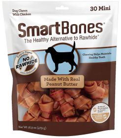 SmartBones Mini Chicken and Peanut Butter Bones Rawhide Free Dog Chew (90 count (3 x 30 ct): 90 count (3 x 30 ct) SmartBones Mini Chicken and Peanut Butter Bones Rawhide Free Dog Chew)