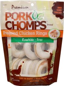 Pork Chomps Pressed Chicken Rings Dog Treats (32 count (4 x 8 ct): 32 count (4 x 8 ct) Pork Chomps Pressed Chicken Rings Dog Treats)