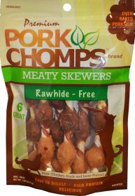 Pork Chomps Premium Nutri Chomps Meaty Skewers (24 count (4 x 6 ct): 24 count (4 x 6 ct) Pork Chomps Premium Nutri Chomps Meaty Skewers)