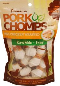 Pork Chomps Real Chicken Wrapped Knotz Mini (72 count (6 x 12 ct): 72 count (6 x 12 ct) Pork Chomps Real Chicken Wrapped Knotz Mini)