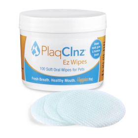 PlaqClnz EZ Oral Health Wipes for Dogs (300 count (3 x 100 ct): 300 count (3 x 100 ct) PlaqClnz EZ Oral Health Wipes for Dogs)