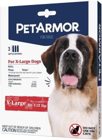 PetArmor Flea and Tick Treatment for X-Large Dogs (89-132 Pounds) (9 count (3 x 3 ct): 9 count (3 x 3 ct) PetArmor Flea and Tick Treatment for X-Large Dogs (89-132 Pounds))