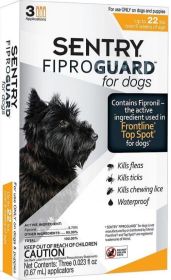 Sentry FiproGuard Flea and Tick Control for Small Dogs (9 count (3 x 3 ct): 9 count (3 x 3 ct) Sentry FiproGuard Flea and Tick Control for Small Dogs)