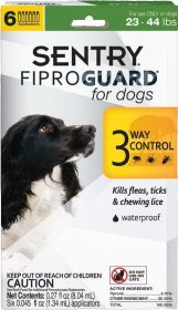 Sentry FiproGuard Flea and Tick Control for Medium Dogs (18 count (3 x 6 ct): 18 count (3 x 6 ct) Sentry FiproGuard Flea and Tick Control for Medium Dogs)