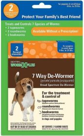 Sentry Worm X Plus 7 Way De-Wormer Broad Spectrum for Puppies and Small Dogs (6 count (3 x 2 ct): 6 count (3 x 2 ct) Sentry Worm X Plus 7 Way De-Wormer Broad Spectrum for Puppies and Small Dogs)