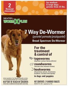 Sentry Worm X Plus Large Dogs (6 count (3 x 2 ct): 6 count (3 x 2 ct) Sentry Worm X Plus Large Dogs)