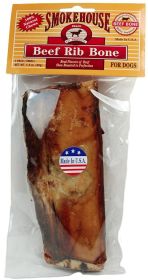 Smokehouse Beef Rib Bone Natural 6" Long Dog Treat (10 count (10 x 1 ct): 10 count (10 x 1 ct) Smokehouse Beef Rib Bone Natural 6" Long Dog Treat)