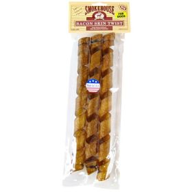 Smokehouse Bacon Skin Twists Large (24 count (8 x 3 ct): 24 count (8 x 3 ct) Smokehouse Bacon Skin Twists Large)