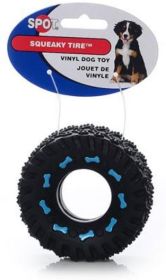 Spot Squeaky Vinyl Tire Dog Toy (6 count: 6 count Spot Squeaky Vinyl Tire Dog Toy)