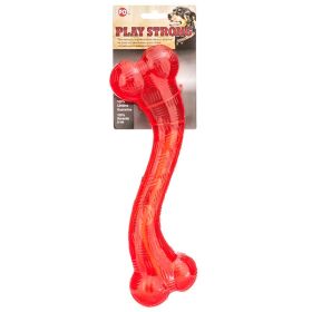 Spot Play Strong Rubber Stick Dog Toy Red (3 count: 3 count Spot Play Strong Rubber Stick Dog Toy Red)