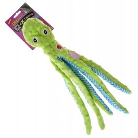 Skinneeez Extreme Octopus Dog Toy Assorted Colors (3 count: 3 count Skinneeez Extreme Octopus Dog Toy Assorted Colors)