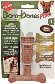 Spot Bambone Plus Beef Dog Chew Toy Small (9 count: 9 count Spot Bambone Plus Beef Dog Chew Toy Small)